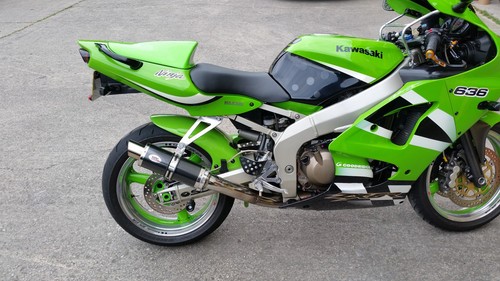 Bidone scarico moto kawasaki - bidone,